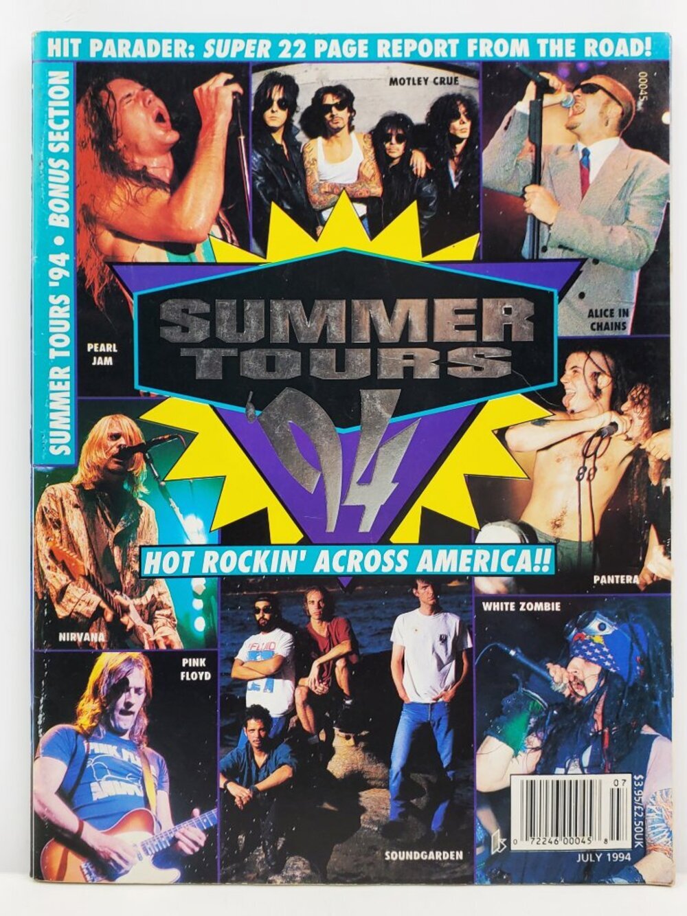 Hit Parader Summer Tours 1994 Magazine Nirvana Alice In Chains KISS Metallica